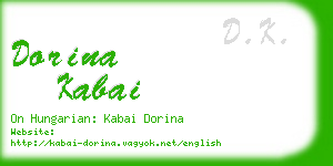 dorina kabai business card